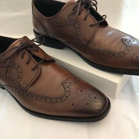 Florsheim Palladino Oxford Wingtips 11428 Cognac Lace Up Dress Shoe Sz 11 D - Picture 3 of 9